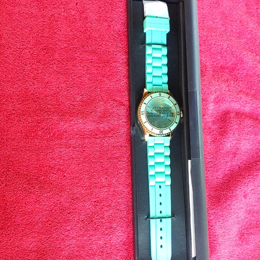 NIB Gossip Mint Green Silicone Watch